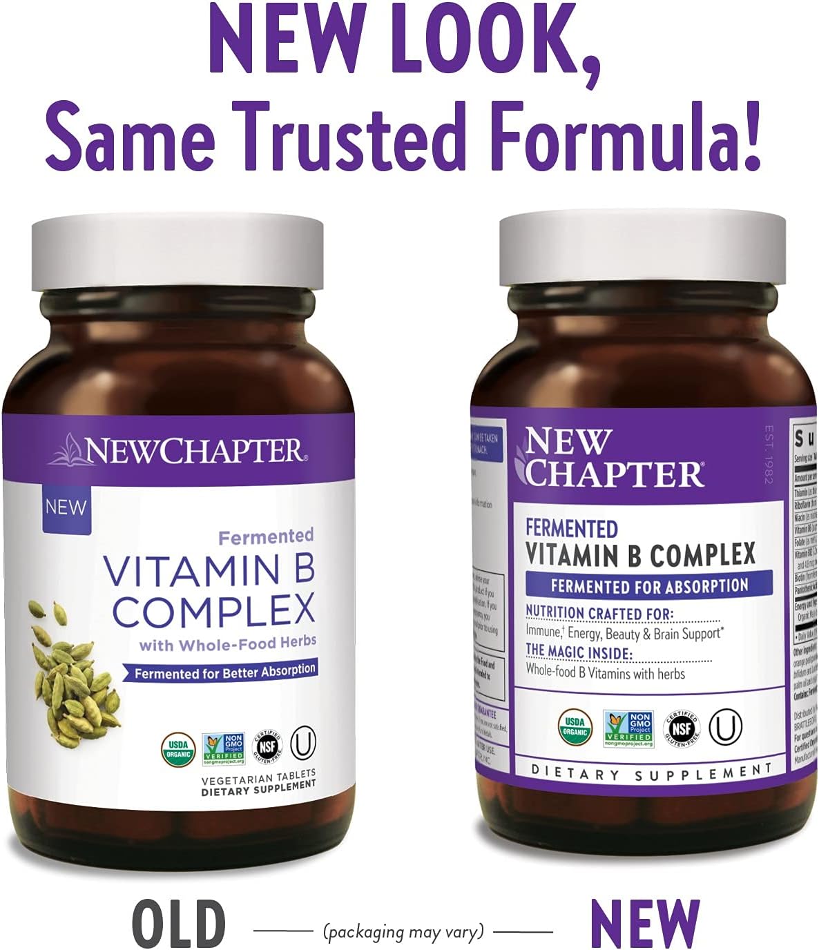 Fermented Vitamin B Complex by New Chapter - 30 Capsules