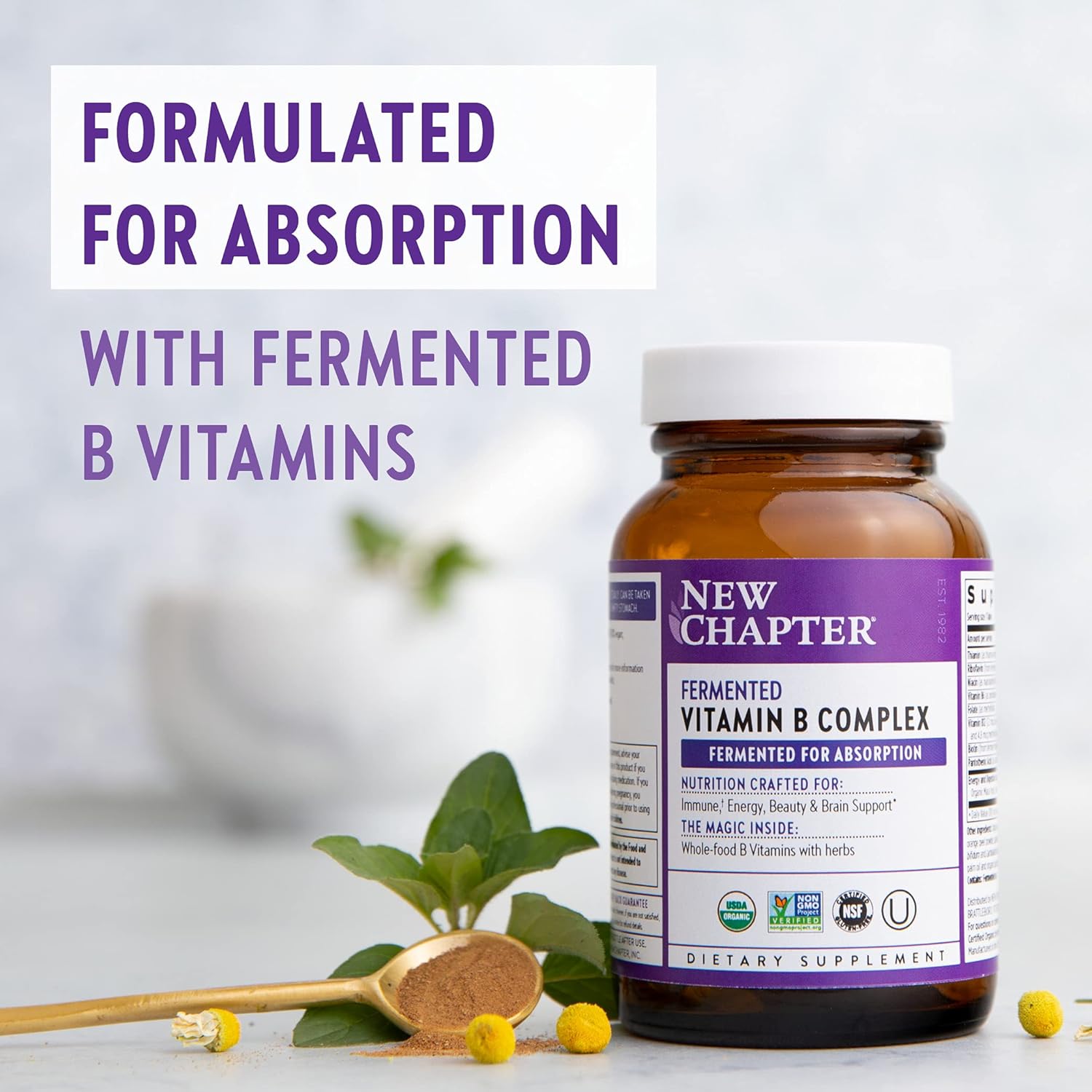 Fermented Vitamin B Complex by New Chapter - 30 Capsules
