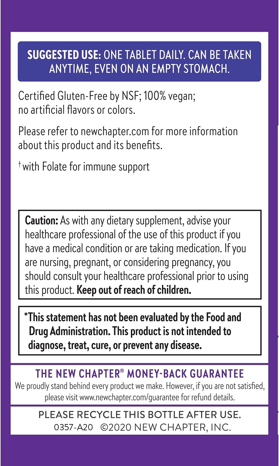 Fermented Vitamin B Complex by New Chapter - 30 Capsules