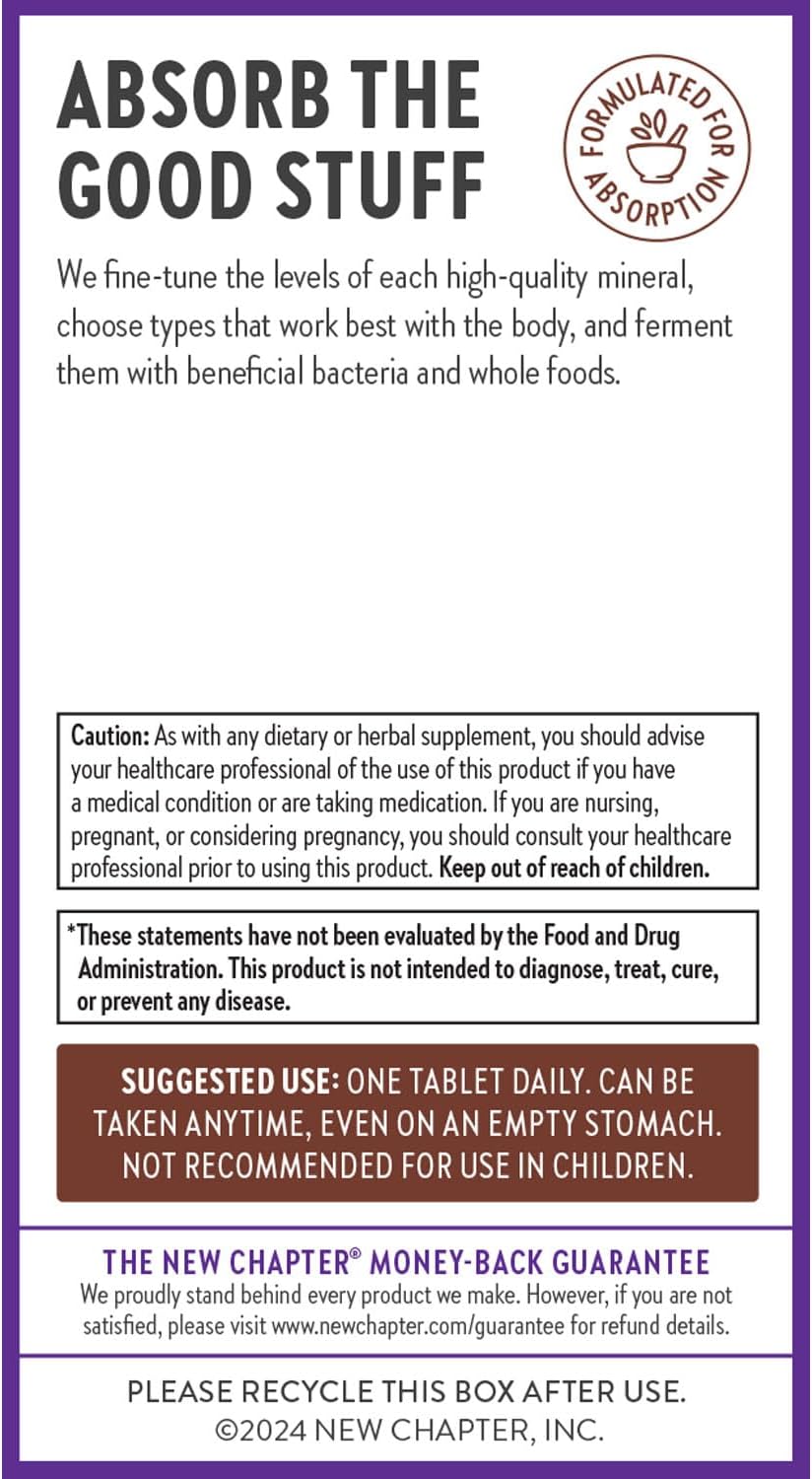 Fermented Zinc Complex Supplement for Immune Support & Skin Health - Mineral-Balancing Formula with Copper - 30 Count