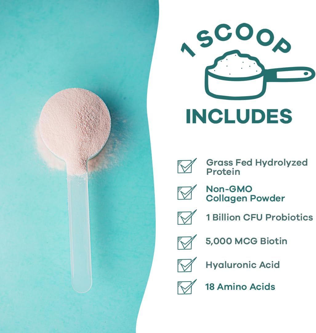 Fiber and Collagen Bundle for Hair, Skin, and Gut Support - 30 Servings of Collagen, 35 Servings of Fiber