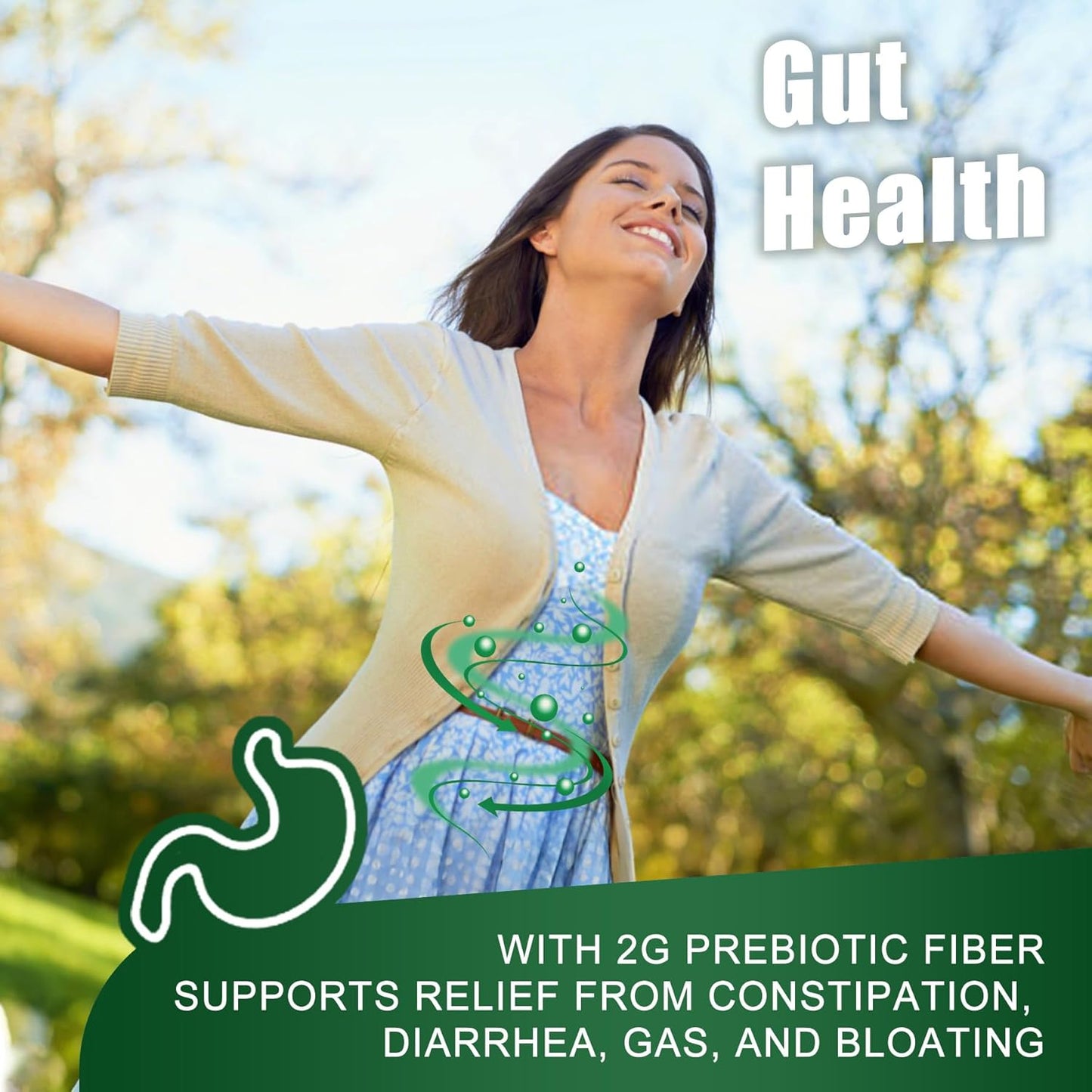 Fiber Probiotics Gummies with Prebiotics for Gut & Immune Health - 50 Billion CFUs, Inulin, Psyllium Husk & Multivitamin - Vegan, 2 Pack - BoostGo Australia