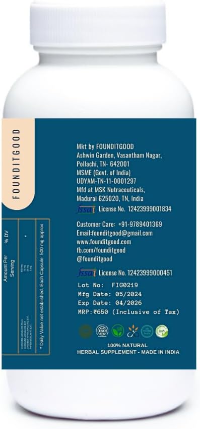 FiG Nutra CPlusZ: High Potency Curcumin with Black Pepper & Ginger Extracts - Joint & Metabolic Support - 60 Veg Capsules