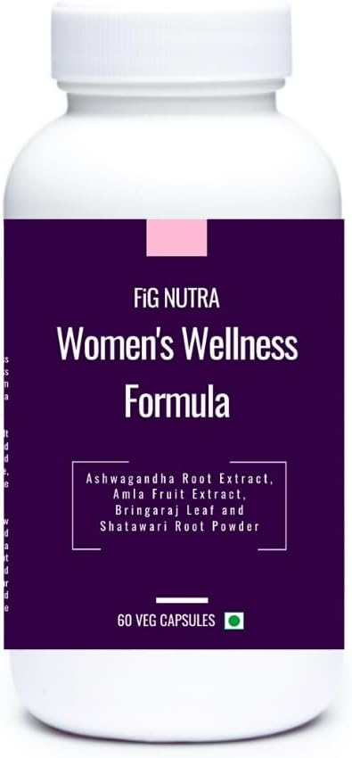 FiG Nutra Women's Wellness Formula: Vitality, Immunity, Stress Relief, Hormonal Balance - 60 Veg Caps