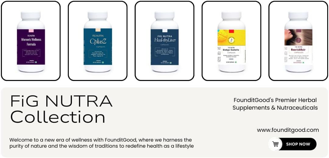 FiG Nutra Women's Wellness Formula: Vitality, Immunity, Stress Relief, Hormonal Balance - 60 Veg Caps