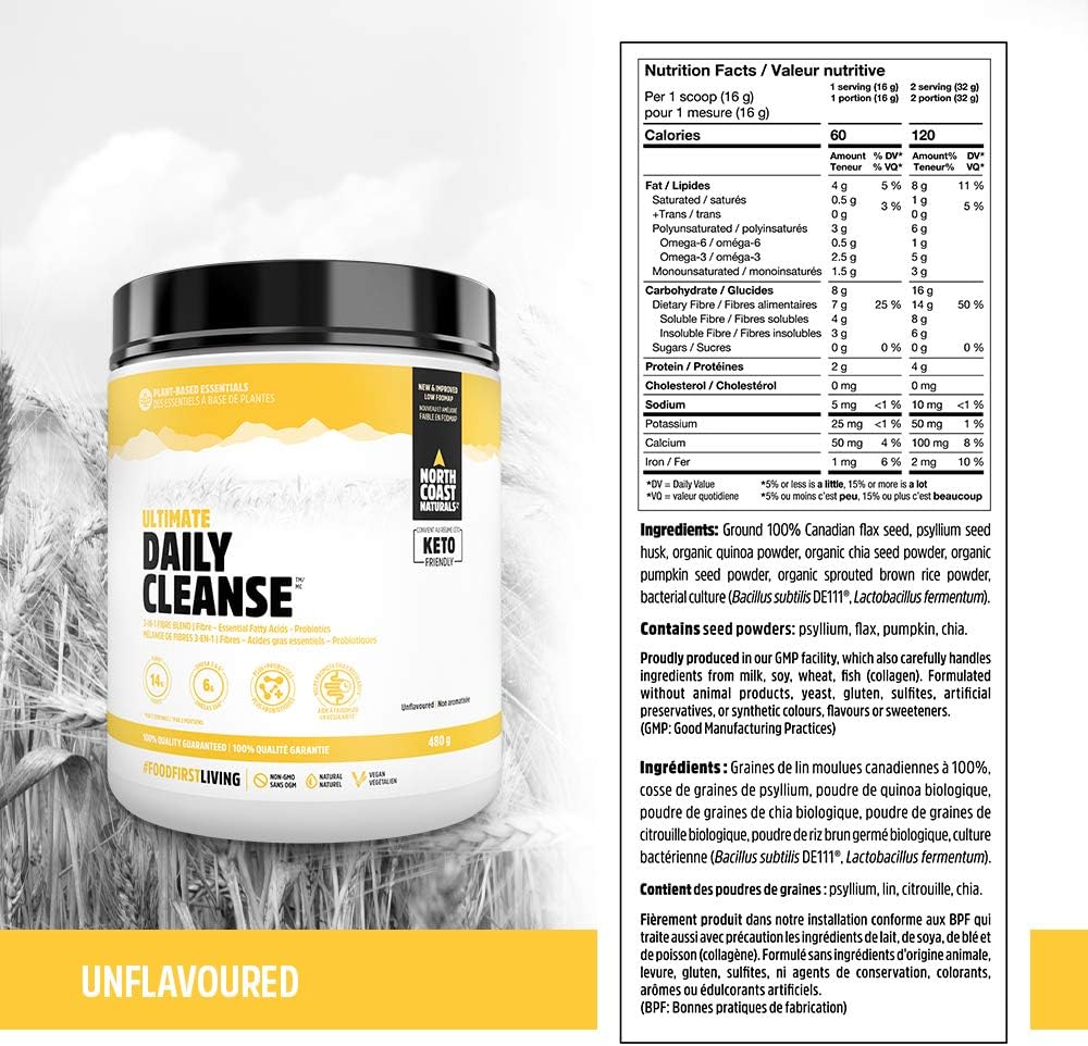 Fit Foods Ultimate Daily Cleanse Powder - 1000g, Natural Detox and Cleanse Supplement