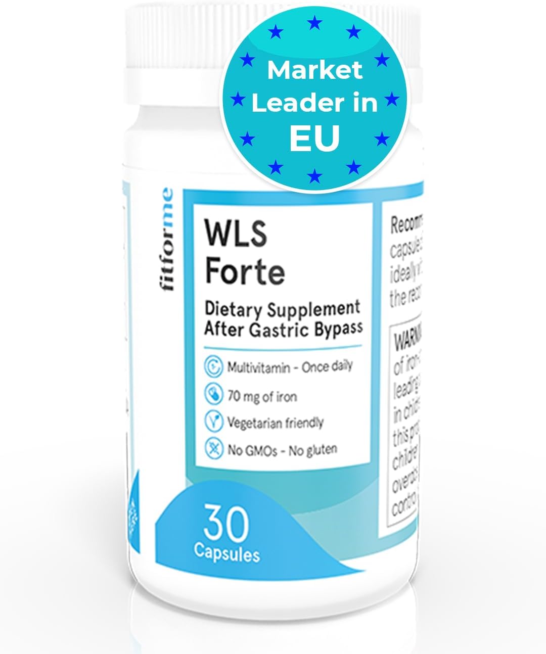 FitForMe Bariatric Multivitamins with Iron - One a Day WLS Forte Capsule Starter Pack for Gastric Bypass Patients - 30 Day Supply