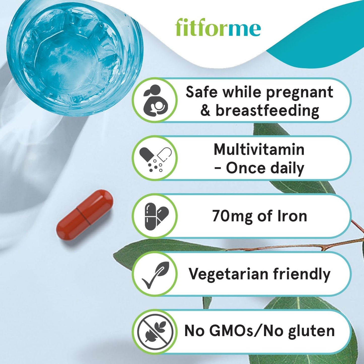 FitForMe Bariatric Multivitamins with Iron - One a Day WLS Forte Capsule Starter Pack for Gastric Bypass Patients - 30 Day Supply