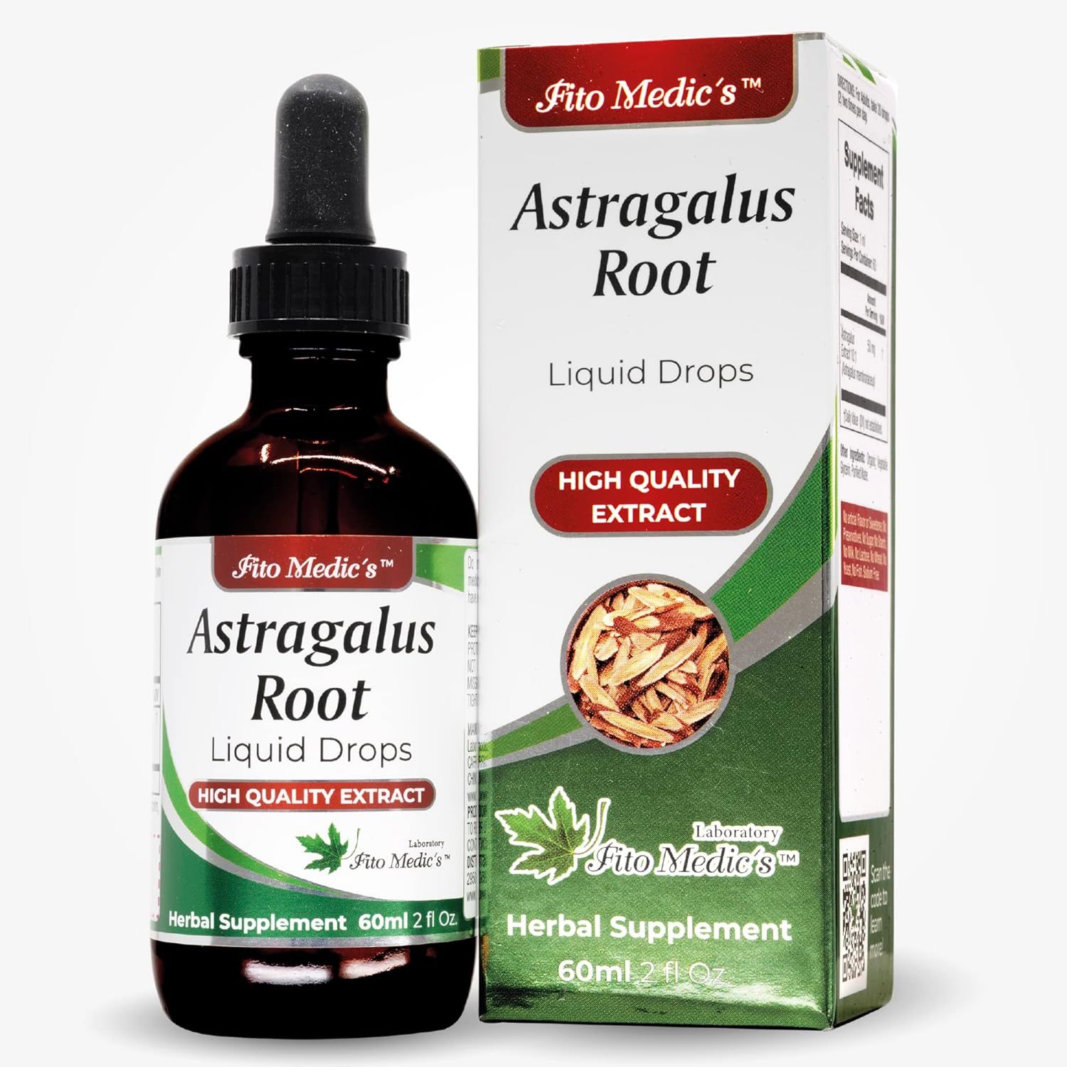 FITO MEDIC'S Lab Astragalus Extract for Ultimate Health - High Absorption, Alcohol-Free Formula from Astragalus Root