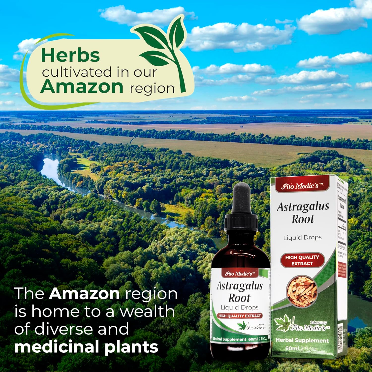 FITO MEDIC'S Lab Astragalus Extract for Ultimate Health - High Absorption, Alcohol-Free Formula from Astragalus Root