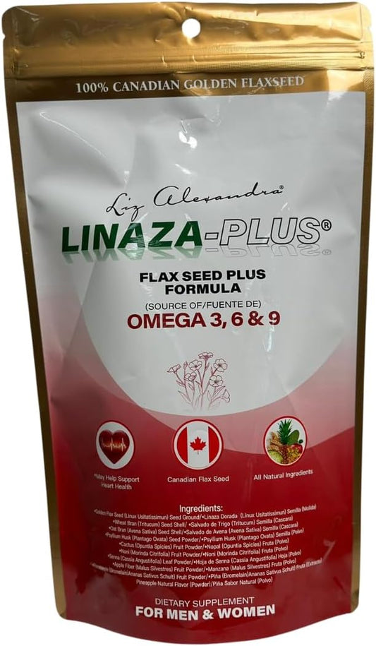 Flax Seed Plus Omega 3, 6 & 9 Ground Powder - LIZ ALEXANDRA Linaza Semilla Molida