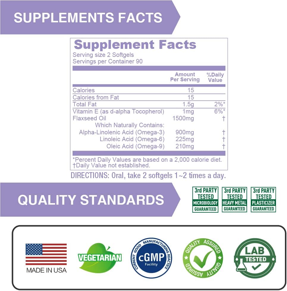 Flaxseed Oil and Vitamin D3 Bundle for Better Nutrition and Well-Being - Dietary Supplement with 5000IU Support