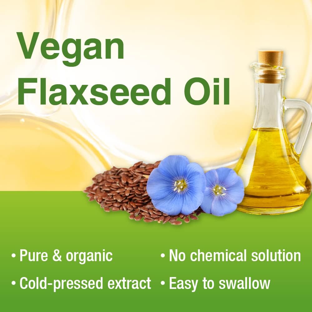 Flaxseed Oil and Vitamin D3 Bundle for Better Nutrition and Well-Being - Dietary Supplement with 5000IU Support