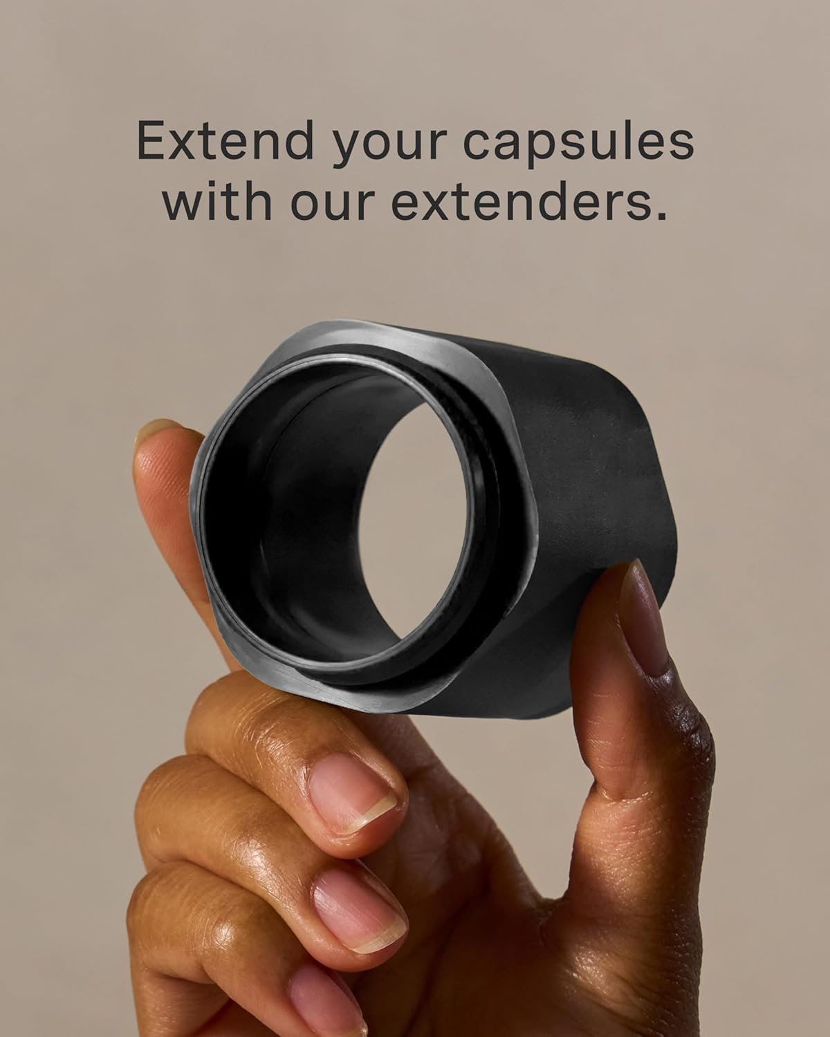 Flex Capsule Container Cadence Extender - 3 Pack Add-On for 1.43 Fl Oz - Charcoal Gray