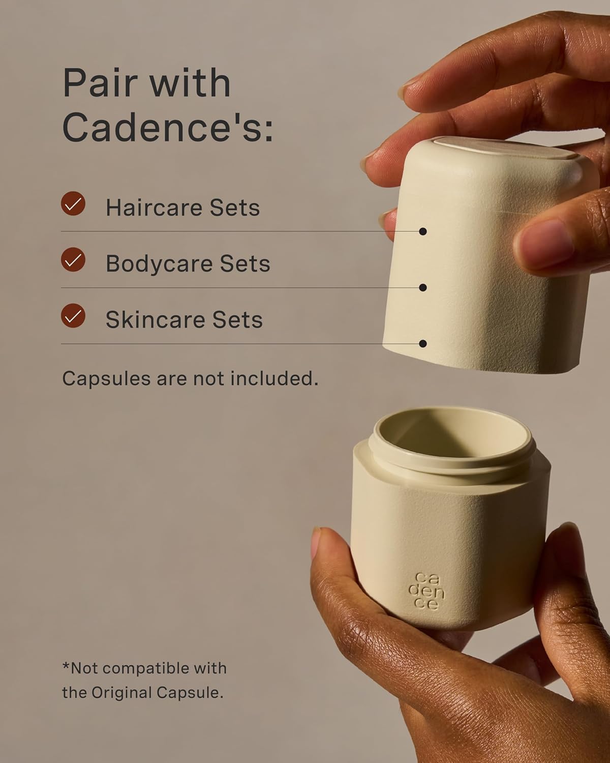 Flex Capsule Container Cadence Extender - 3 Pack Add-On for 1.43 Fl Oz - Charcoal Gray