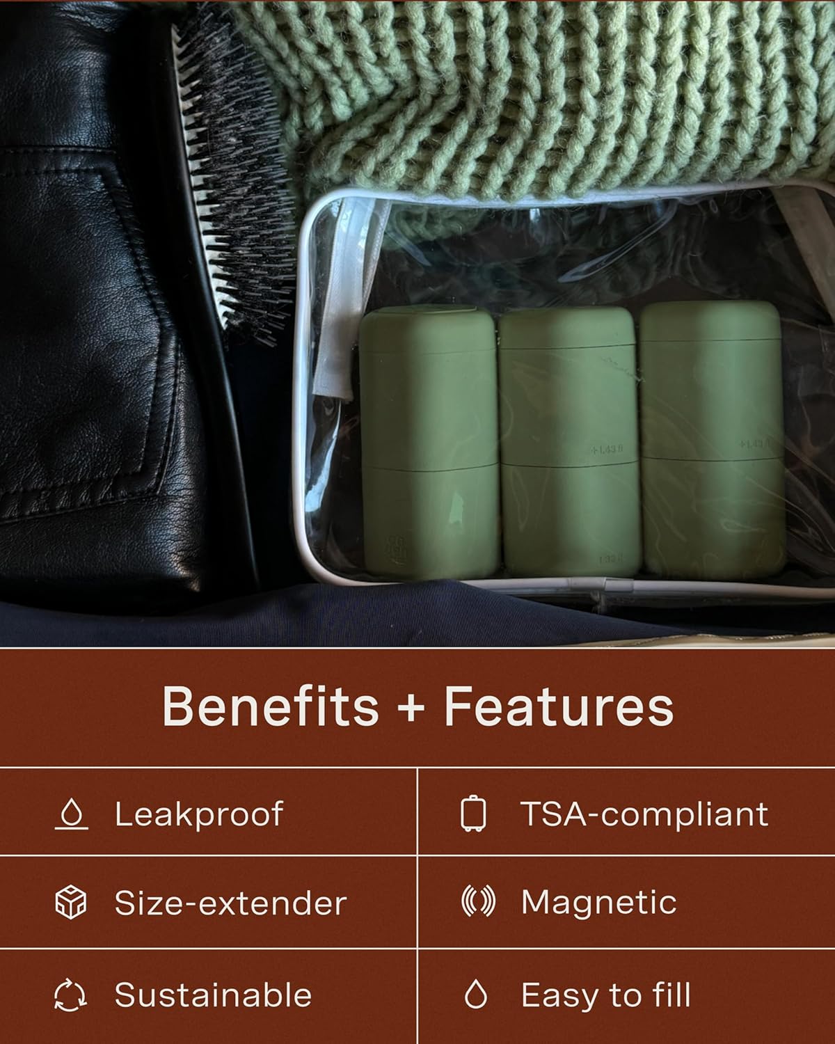 Flex Capsule Container Cadence Extender 3 Pack - Add 1.43 Fl Oz - Eucalyptus Oil Boost