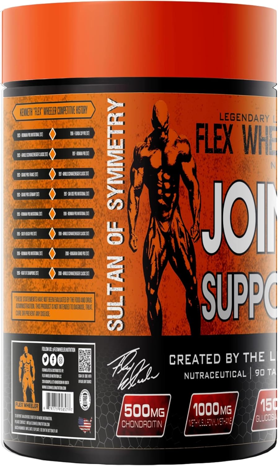 Flex Wheeler Nutrition Joint Support - 90 Tablets for Joint Health and Mobility