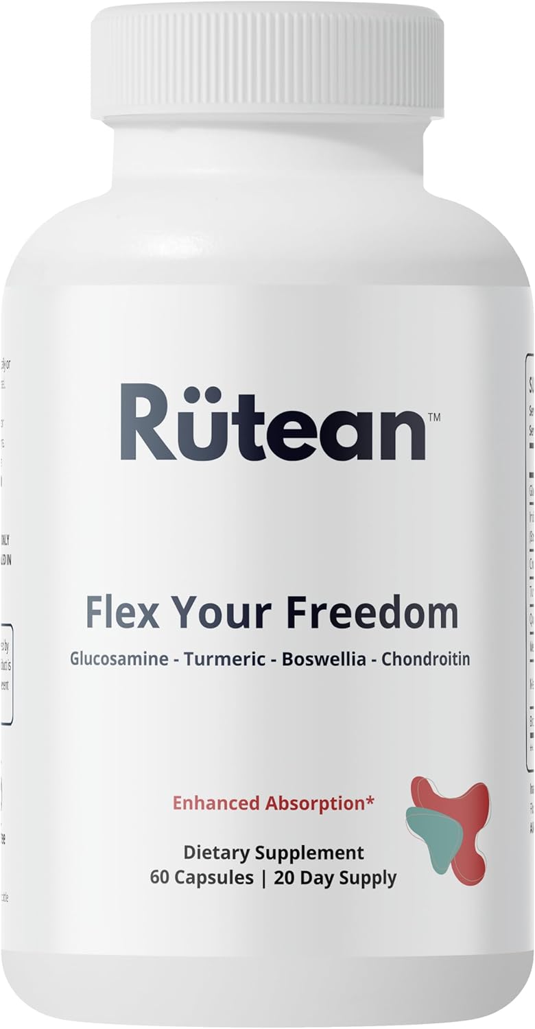 Flex Your Freedom Joint Support Supplement with Glucosamine, Boswellia, Chondroitin, MSM, Turmeric - 60 Capsules for Bone, Back, and Knee Relief