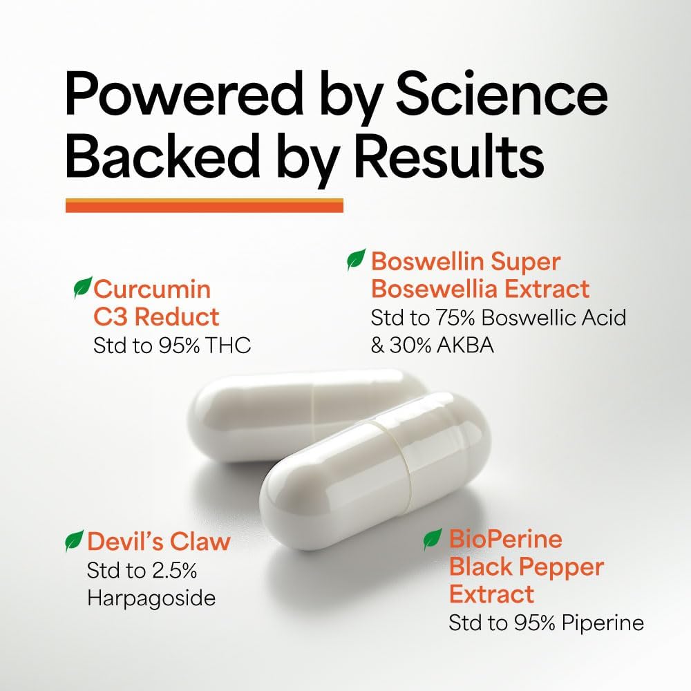 FlexC MAX EX: Turmeric Curcumin C3 Reduct 95% Tetrahydrocurcuminoids, Bioperine, Boswellia & Devil’s Claw for Antioxidation & Joint Relief