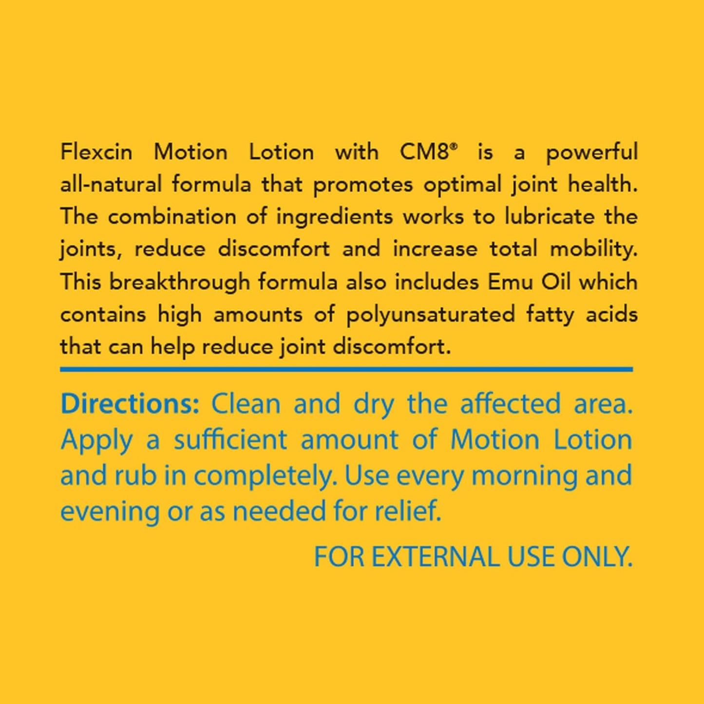 Flexcin with CM8 Motion Lotion 3 Pack - 4 oz Jar for Joint Pain Relief