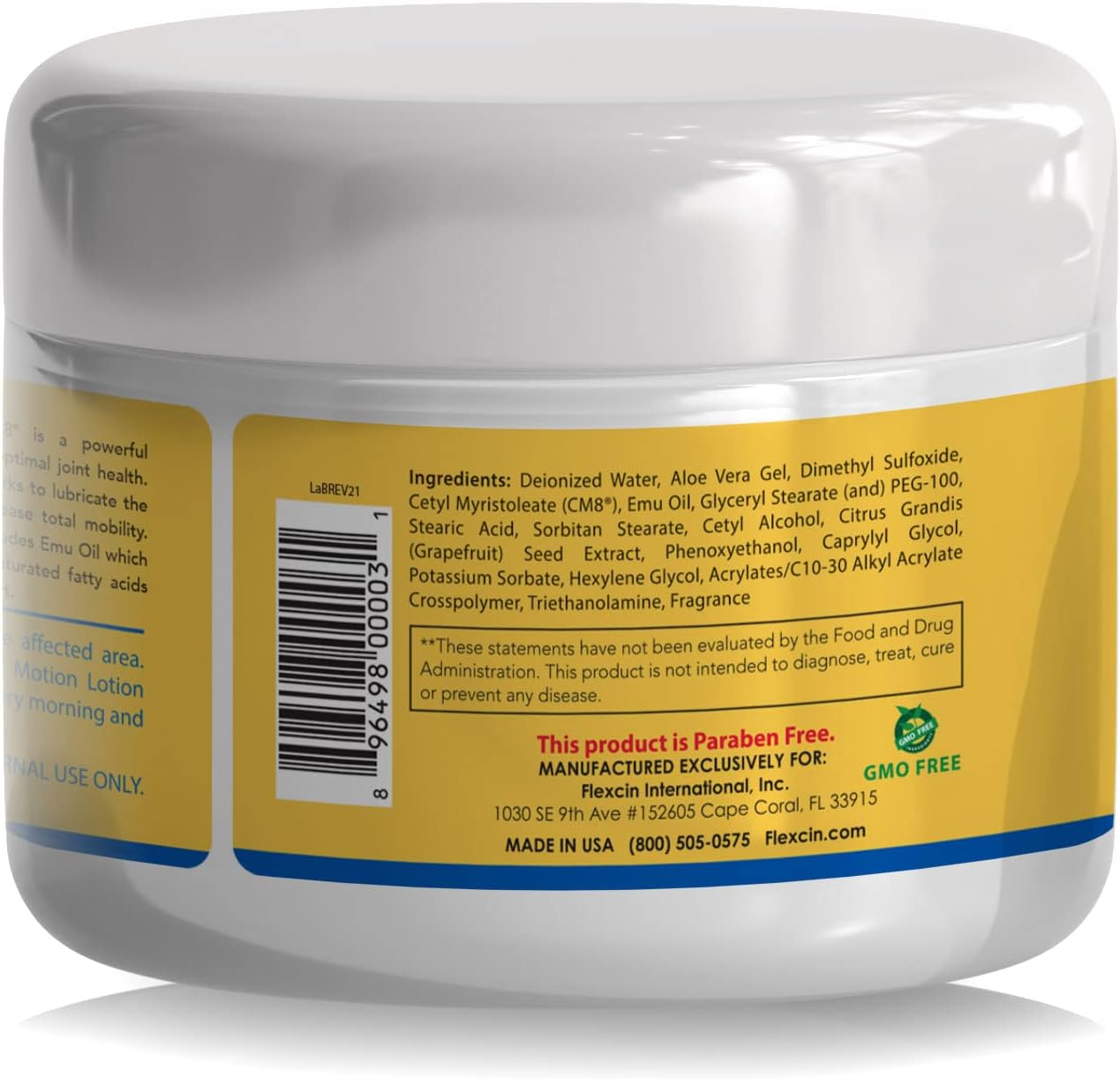 Flexcin with CM8 Motion Lotion 3 Pack - 4 oz Jar for Joint Pain Relief