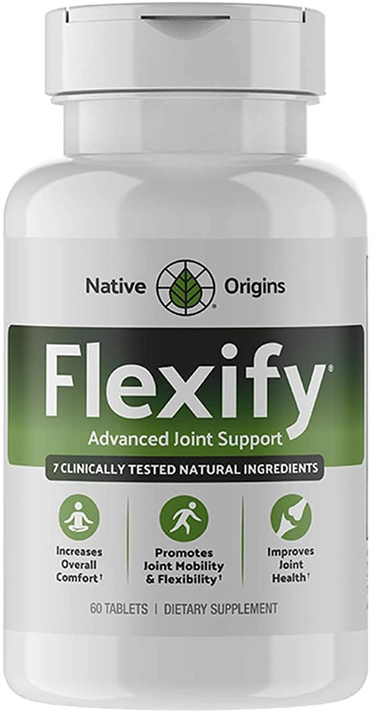 Flexify Joint Supplement with Glucosamine, Chondroitin, Turmeric, MSM, Boswellia, D3, and Ginger Root