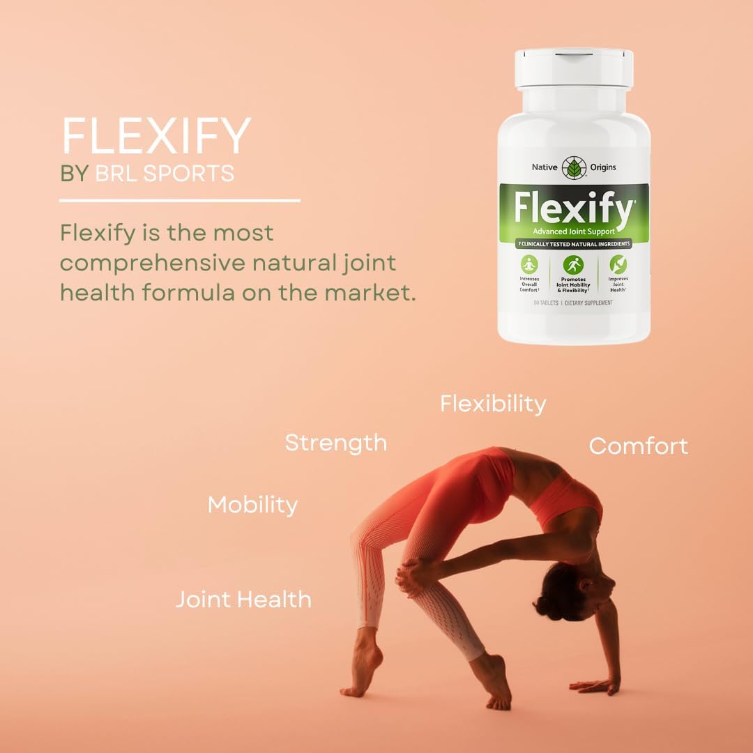Flexify Joint Supplement with Glucosamine, Chondroitin, Turmeric, MSM, Boswellia, D3, and Ginger Root