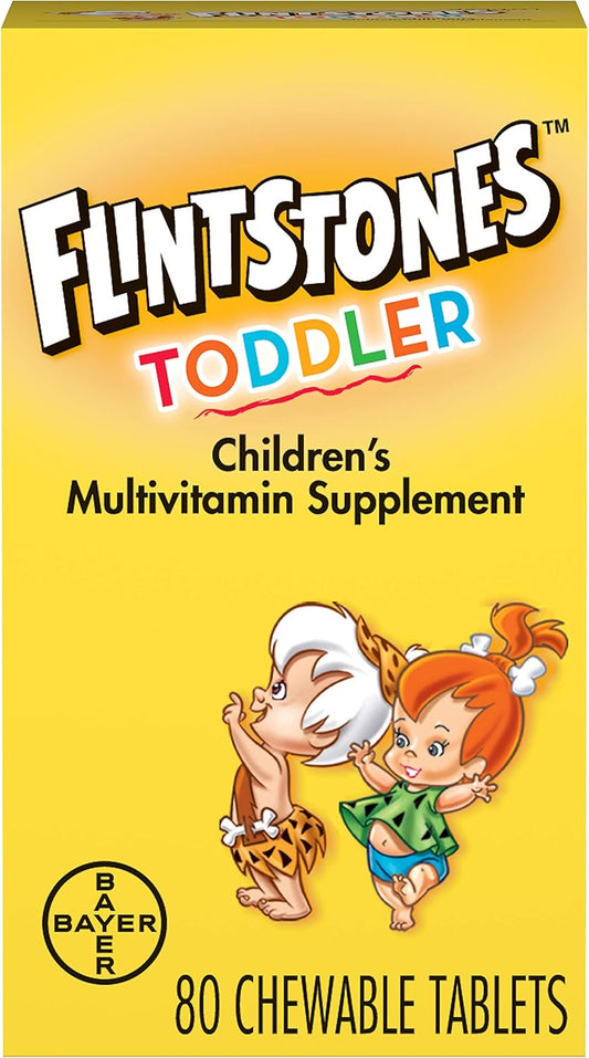Flintstones Chewable Toddler Multivitamin with Vitamin C, D, Folate - 80ct