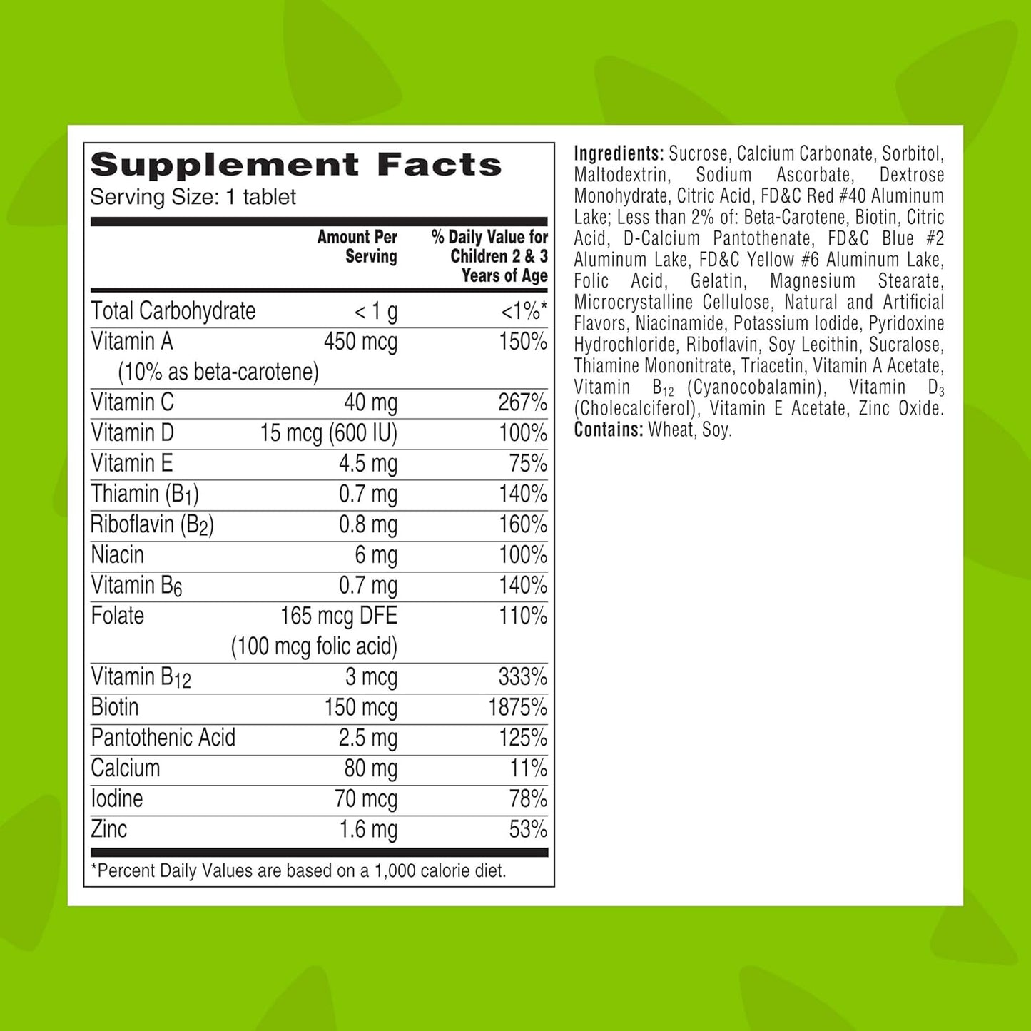 Flintstones Chewable Toddler Multivitamin with Vitamin C, D, Folate - 80ct