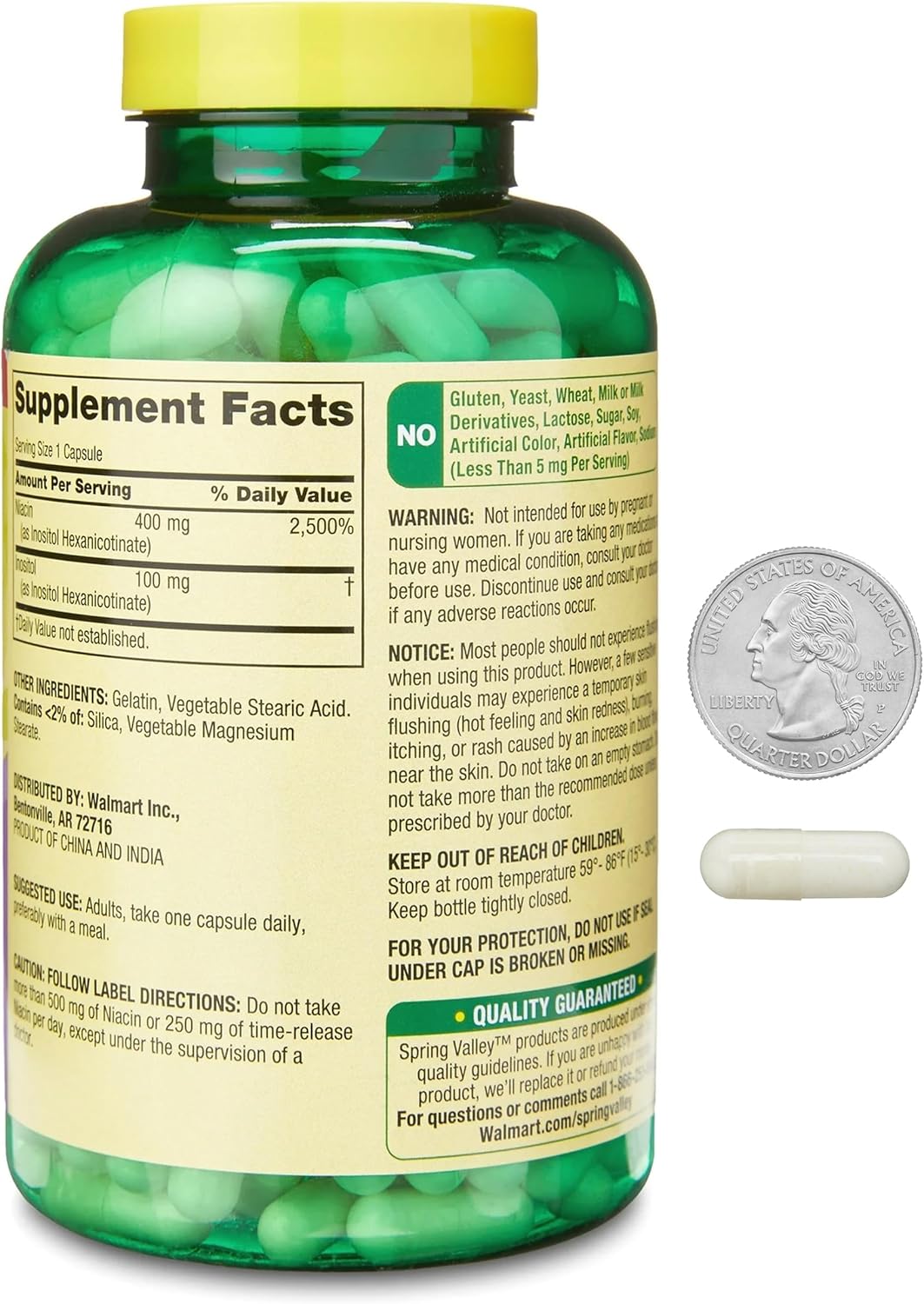 Flush-Free Niacin 500mg Capsules, 240 Count - Metabolism Support, Energy Boost, Holistic Wellbeing - Gluten Free Vitamin B3 Supplement