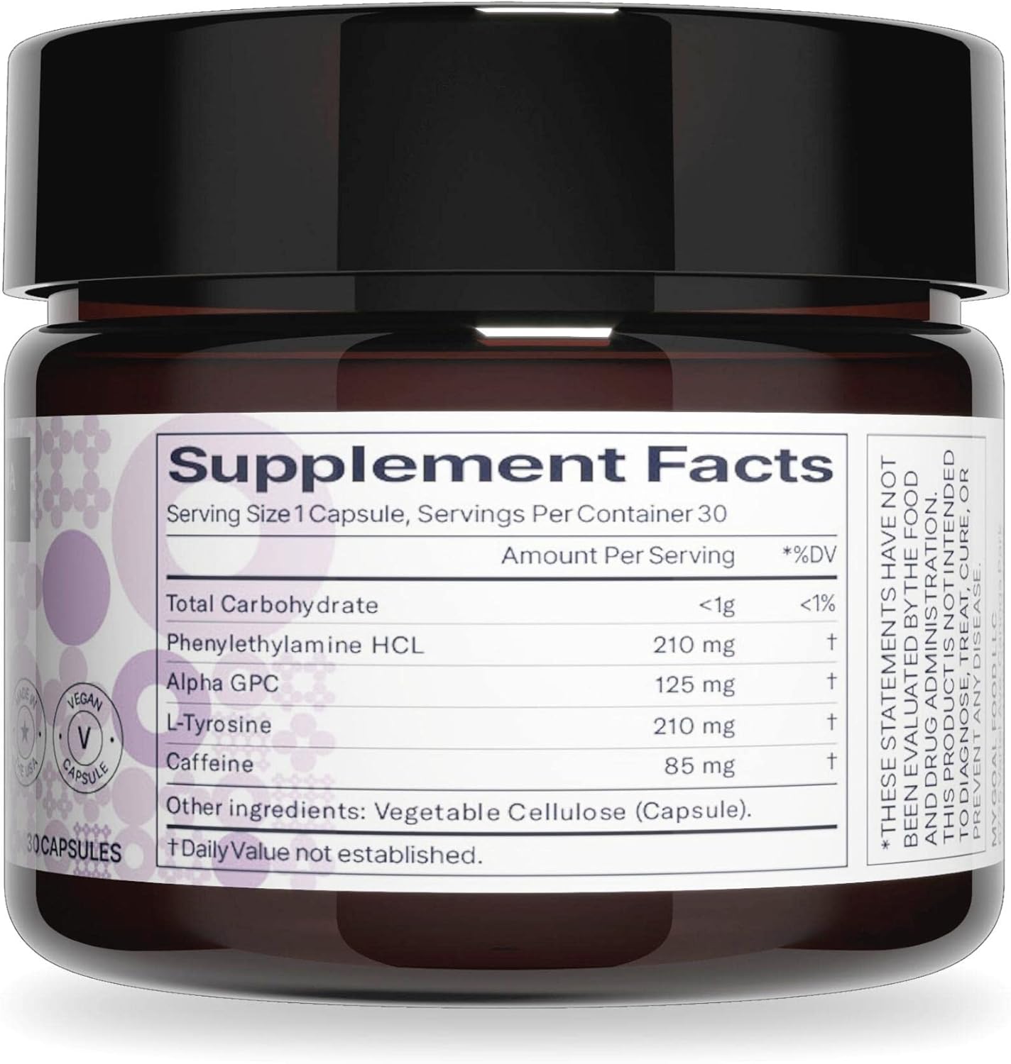 Focus & Clarity Brain Support Capsules for Cognitive Function & Memory Boost with Phenylethylamine HCL, Alpha GPC, L-Tyrosine