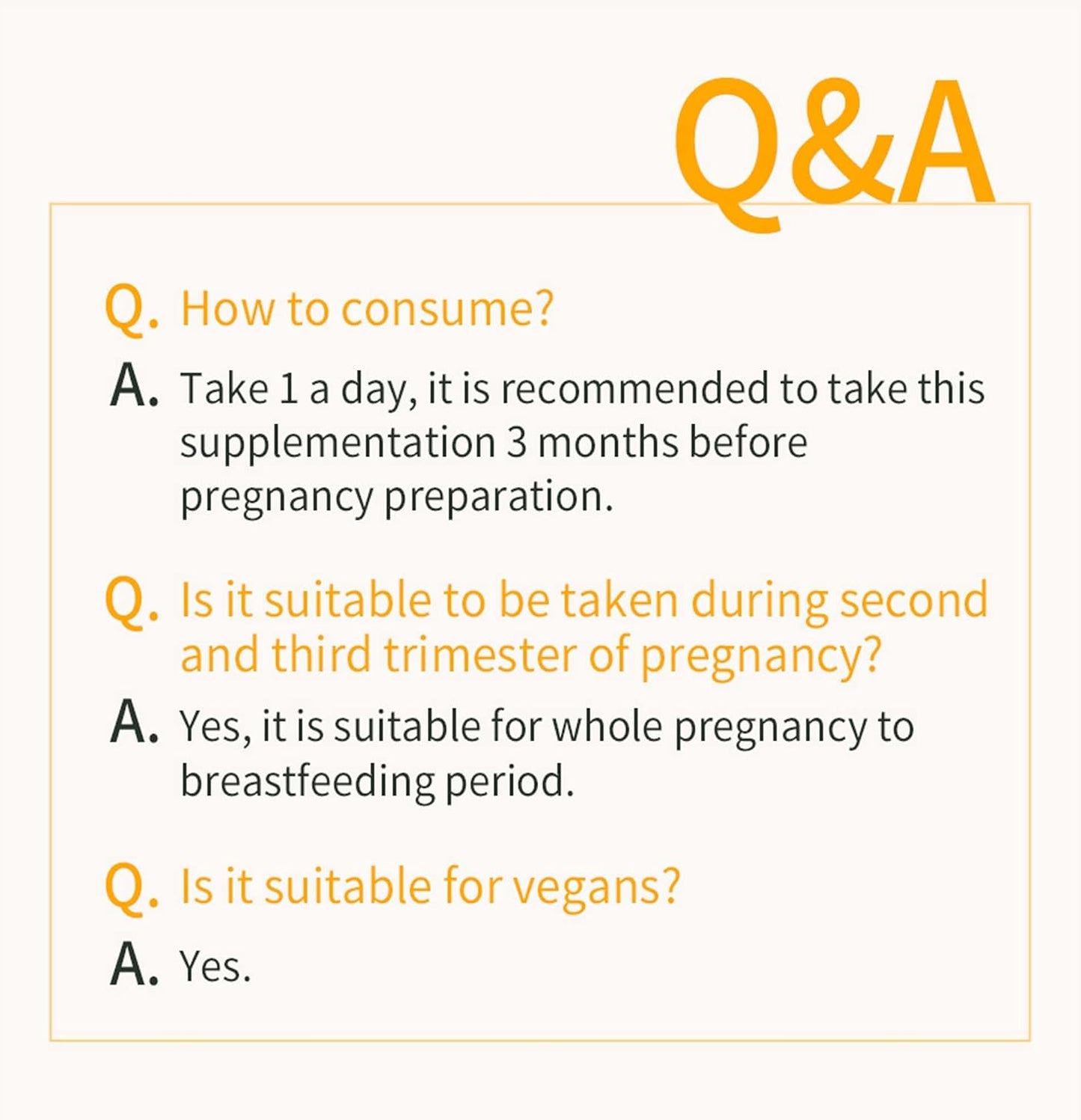 Folic Acid Tablets for Baby Nervous System Support Before, During, and After Pregnancy - 90 Essential Vitamins for Mom & Baby