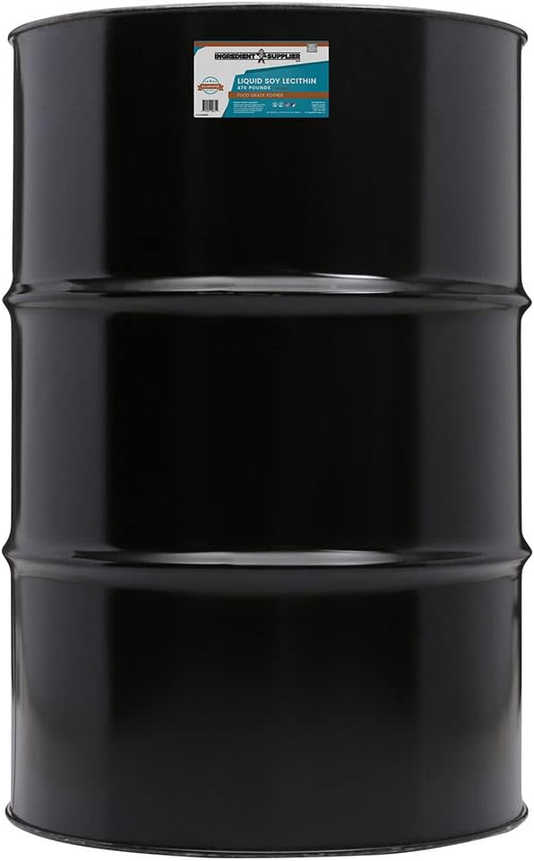Food Grade Liquid Soy Lecithin Supplier - Pure Glycerin - Gluten Free - 470lb Drum
