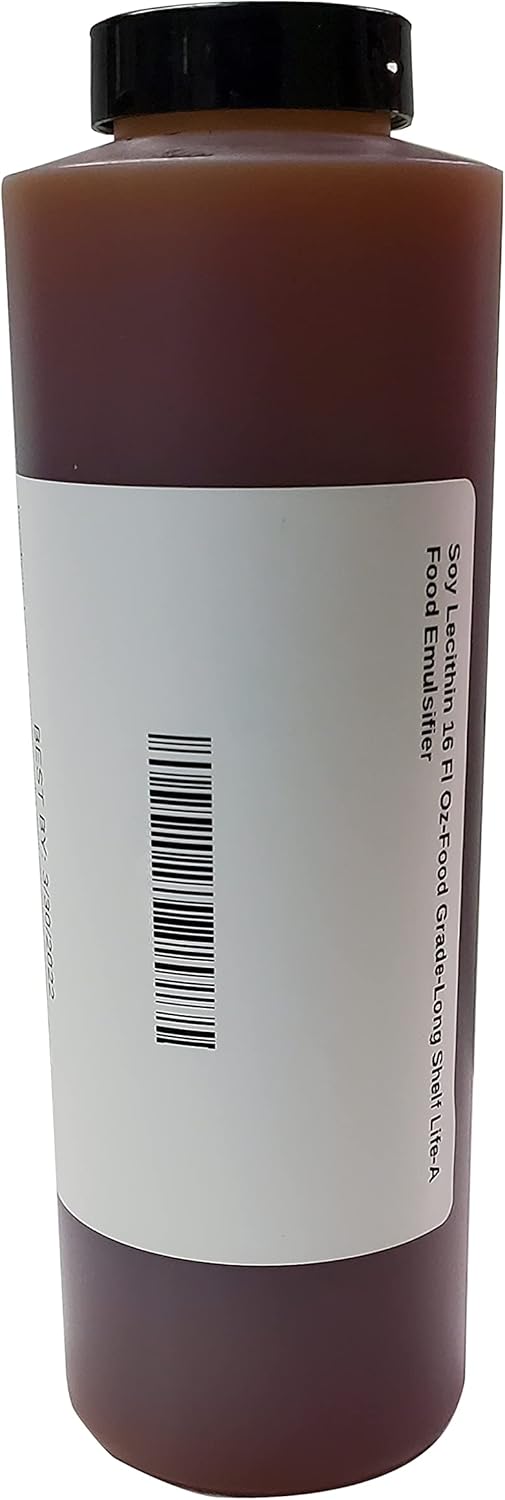 Food Grade Naturejam Liquid Soy Lecithin 16oz - Natural Emulsifier with Extended Shelf Life