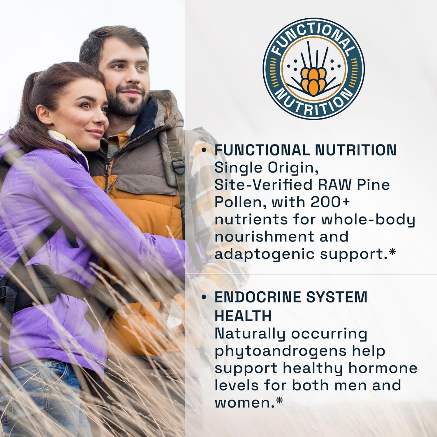 Forest Manna RAW Pine Pollen Capsules - Adaptogenic Functional Nutrition - Single Origin - 120 Capsules, Vegan & Non-GMO