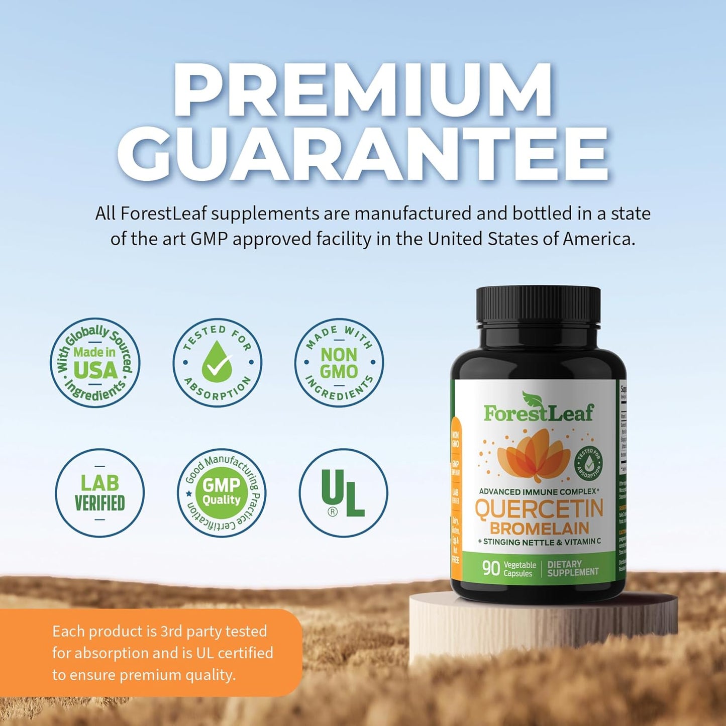 ForestLeaf Immune Defense Supplement with Liposomal Vitamin C, Quercetin, and Nettle - Immune Support for Adults - 2 in 1 Immunity Boosters - BoostGo Australia