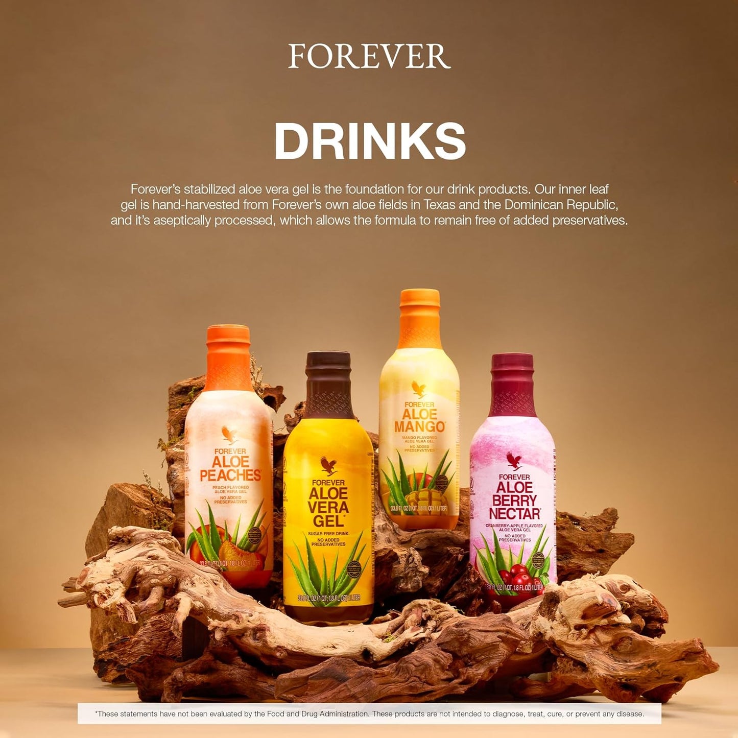 Forever Living Aloe Peaches Drink - Pure Aloe Vera with Real Peach Flavor - Promotes Digestion and Immune Health - Vegan, Gluten-Free - 33.8 fl oz x 2