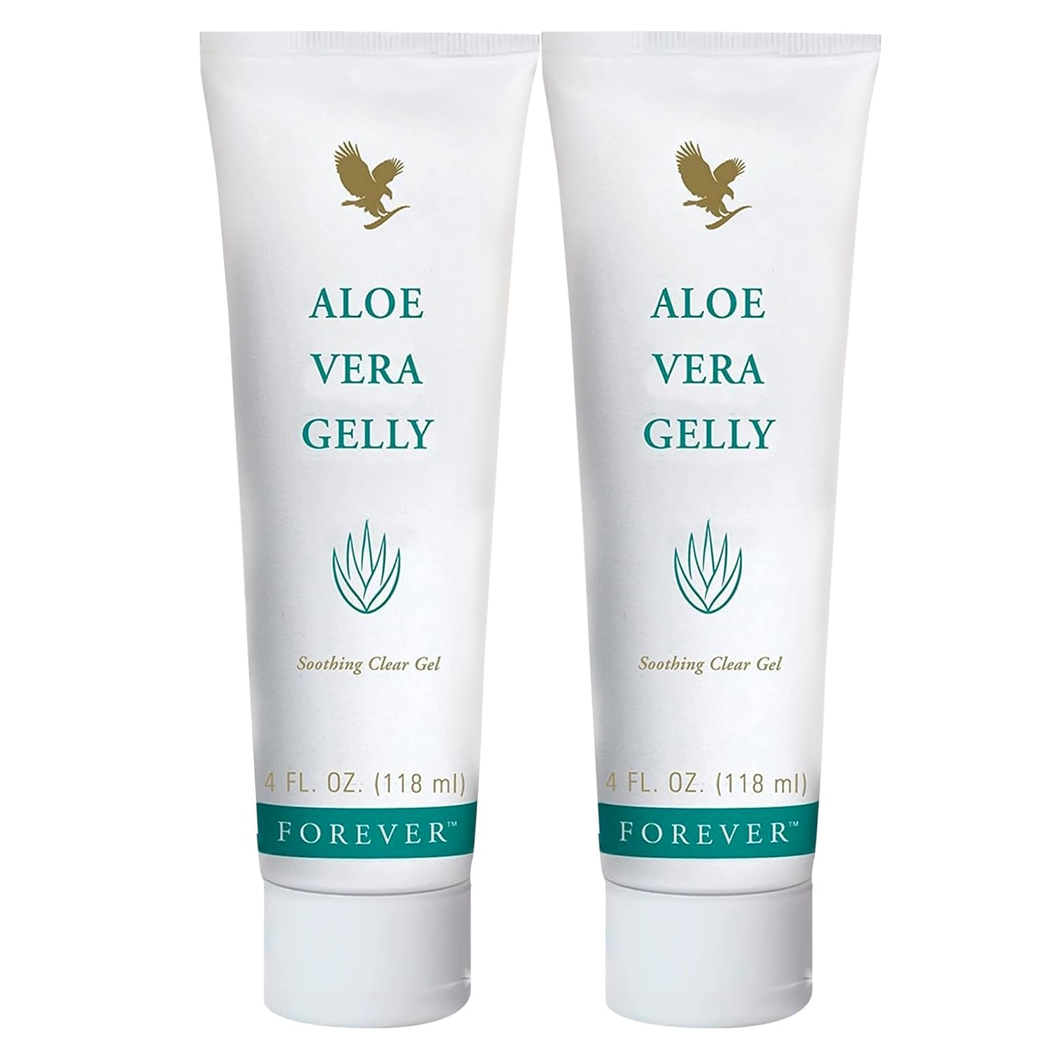 Forever Living Aloe Vera Gelly - Pure Gel for Soothing, Moisturizing, and Conditioning - Vegan and Gluten-Free - 4 fl oz (Pack of 2)