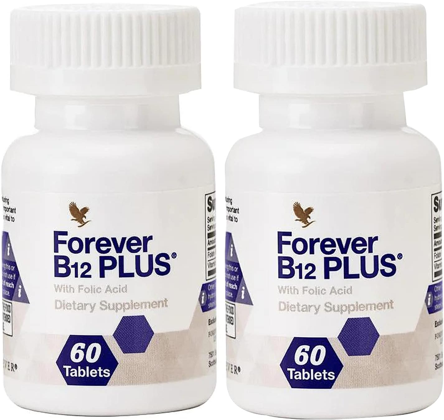 Forever Living B12 Plus - Vegan Essential B Vitamins for Energy, Immune Support, and Red Blood Cell Health - 60 Tablets