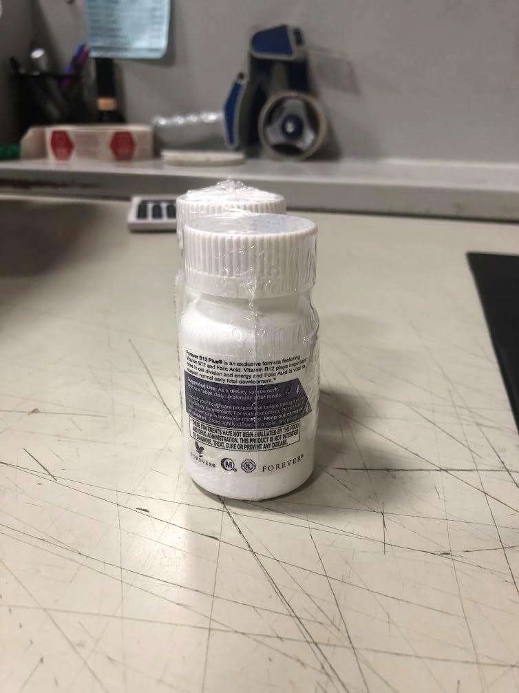 Forever Living B12 Plus - Vegan Essential B Vitamins for Energy, Immune Support, and Red Blood Cell Health - 60 Tablets