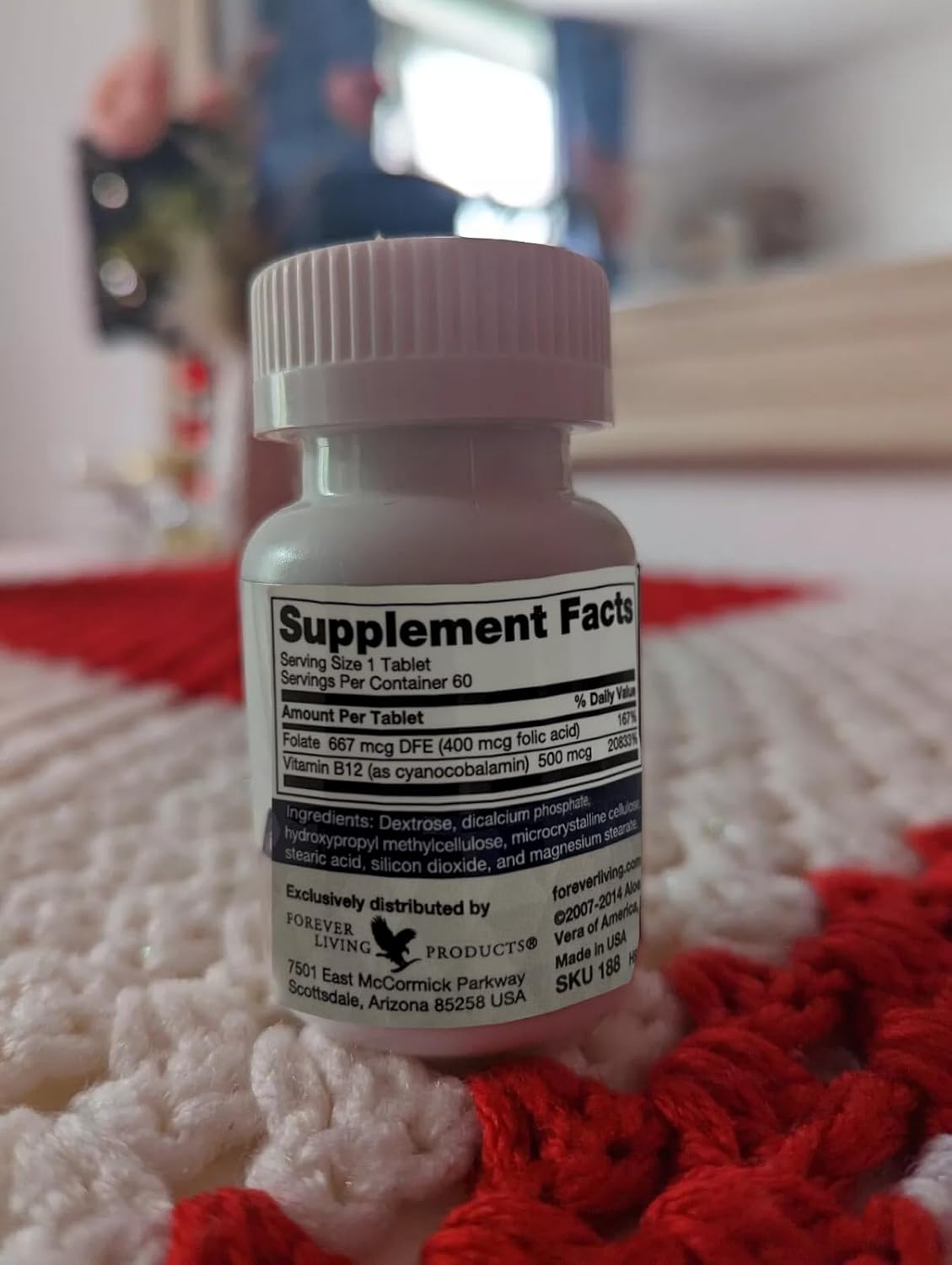 Forever Living B12 Plus - Vegan Essential B Vitamins for Energy, Immune Support, and Red Blood Cell Health - 60 Tablets