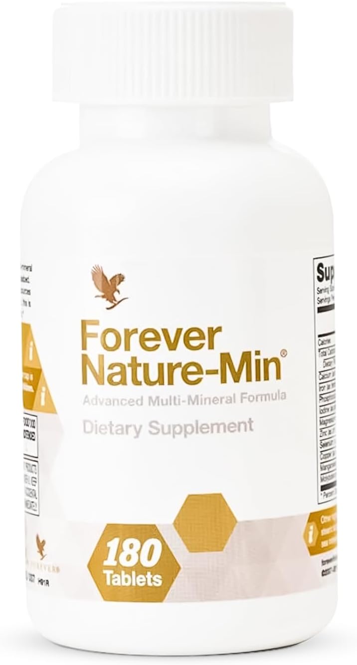 Forever Living Nature-Min®: Premium Multi-Mineral Blend for Muscle, Brain & Hydration - 180 Tablets
