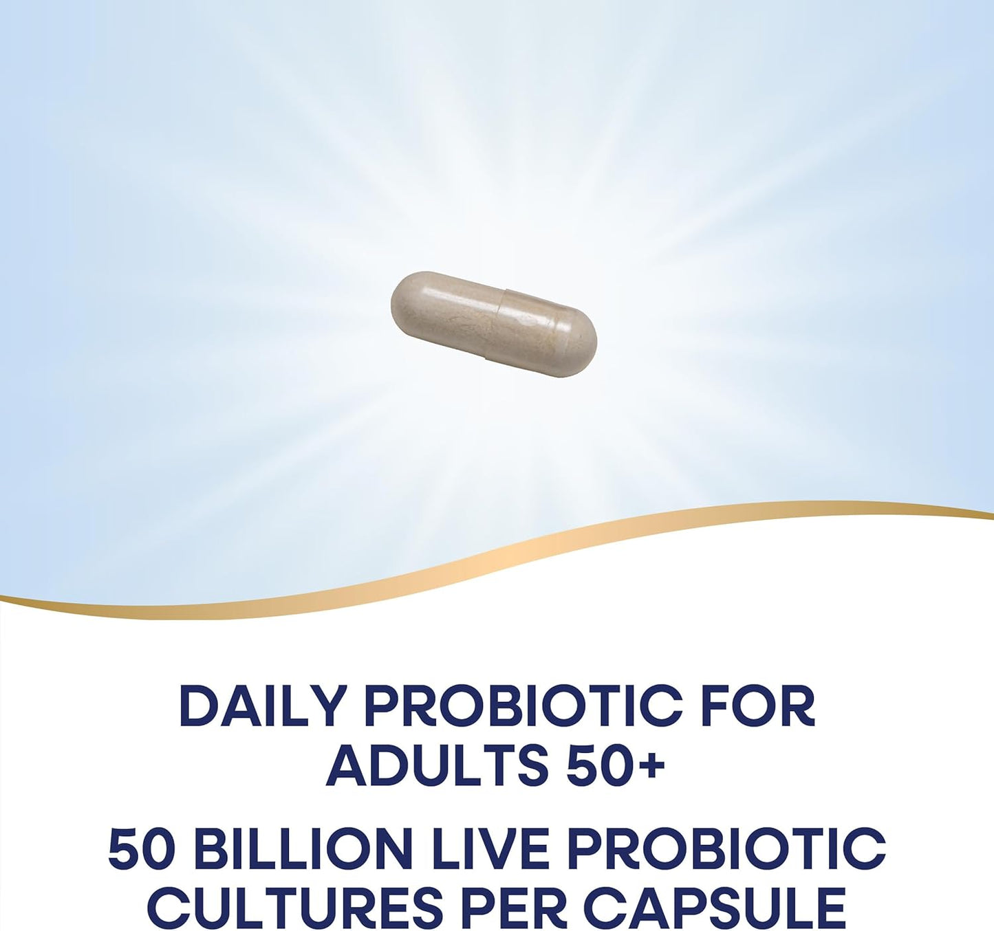 Fortify Optima Probiotic for Adults 50+: 50 Billion Live Cultures, Digestive & Immune Health, No Refrigeration, 30 Capsules