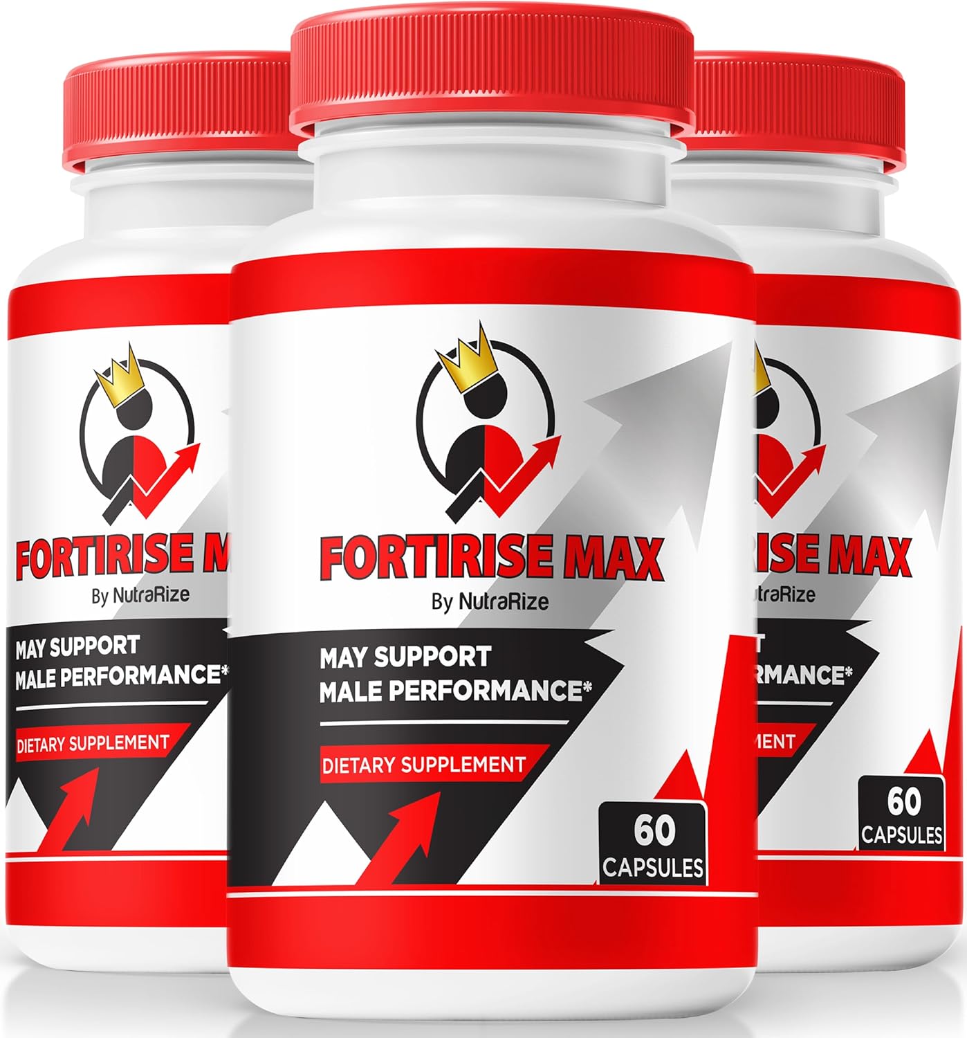 Fortirise Max for Men (3 Pack) - Natural Stamina and Energy Support Formula for Performance and Health - 180 Capsules