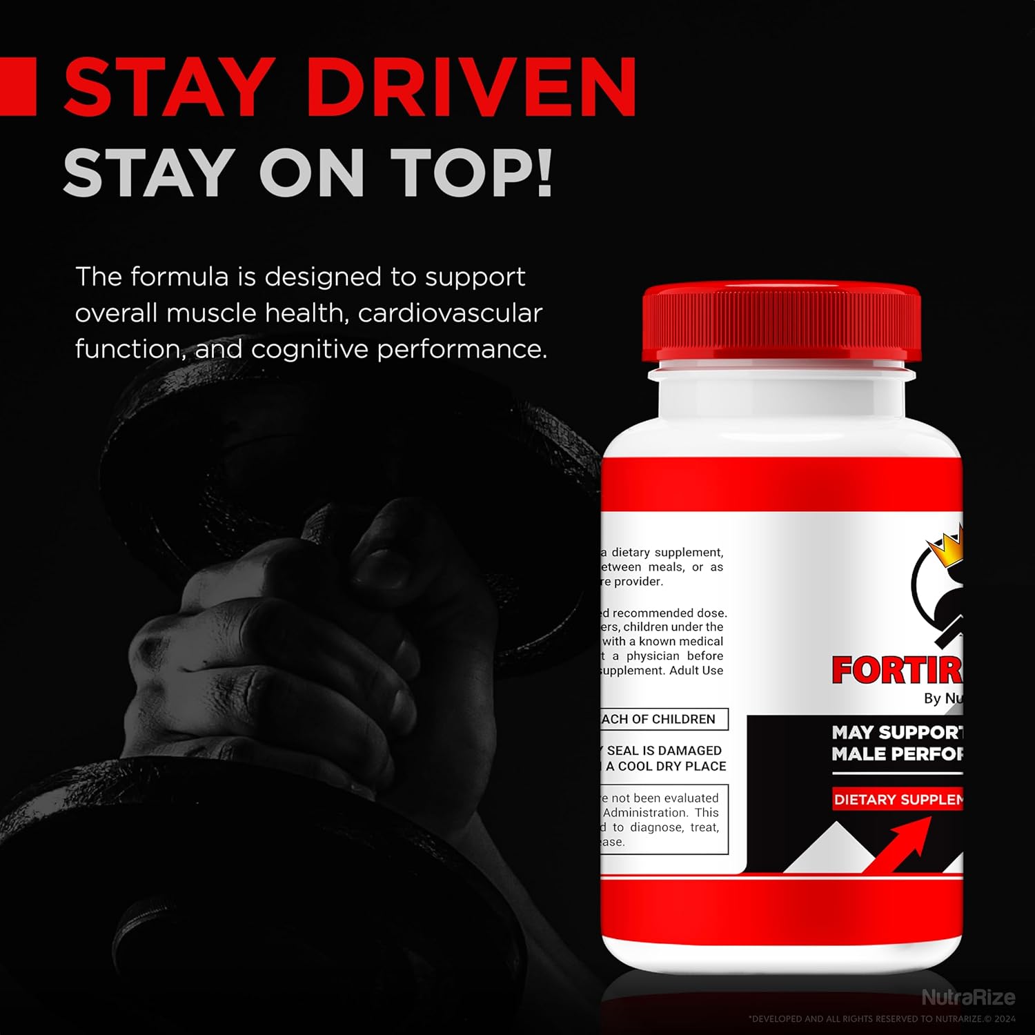 Fortirise Max for Men (3 Pack) - Natural Stamina and Energy Support Formula for Performance and Health - 180 Capsules