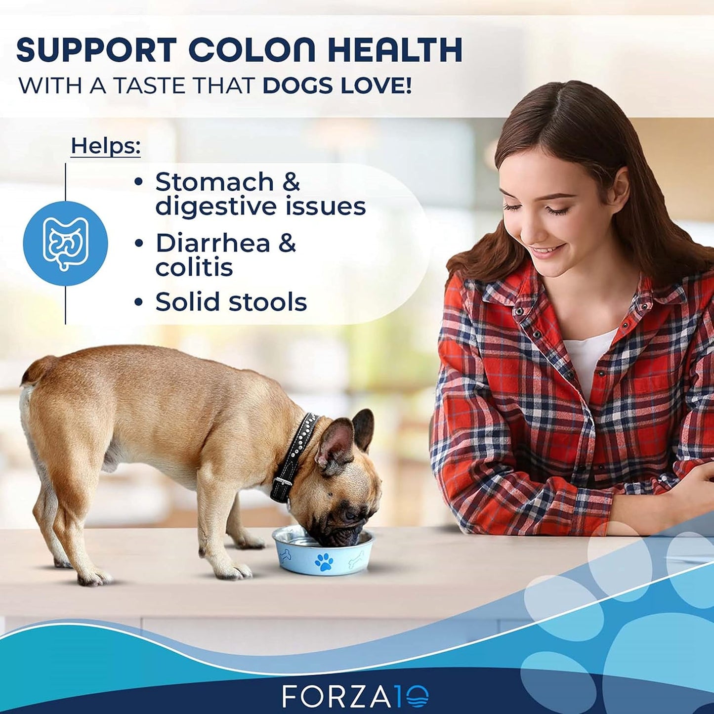 Forza10 Active Colon Support Diet Phase 1 Dry Dog Food, 22 lb - Helps with Diarrhea, Colitis & Constipation, Wild Caught Anchovy Flavor