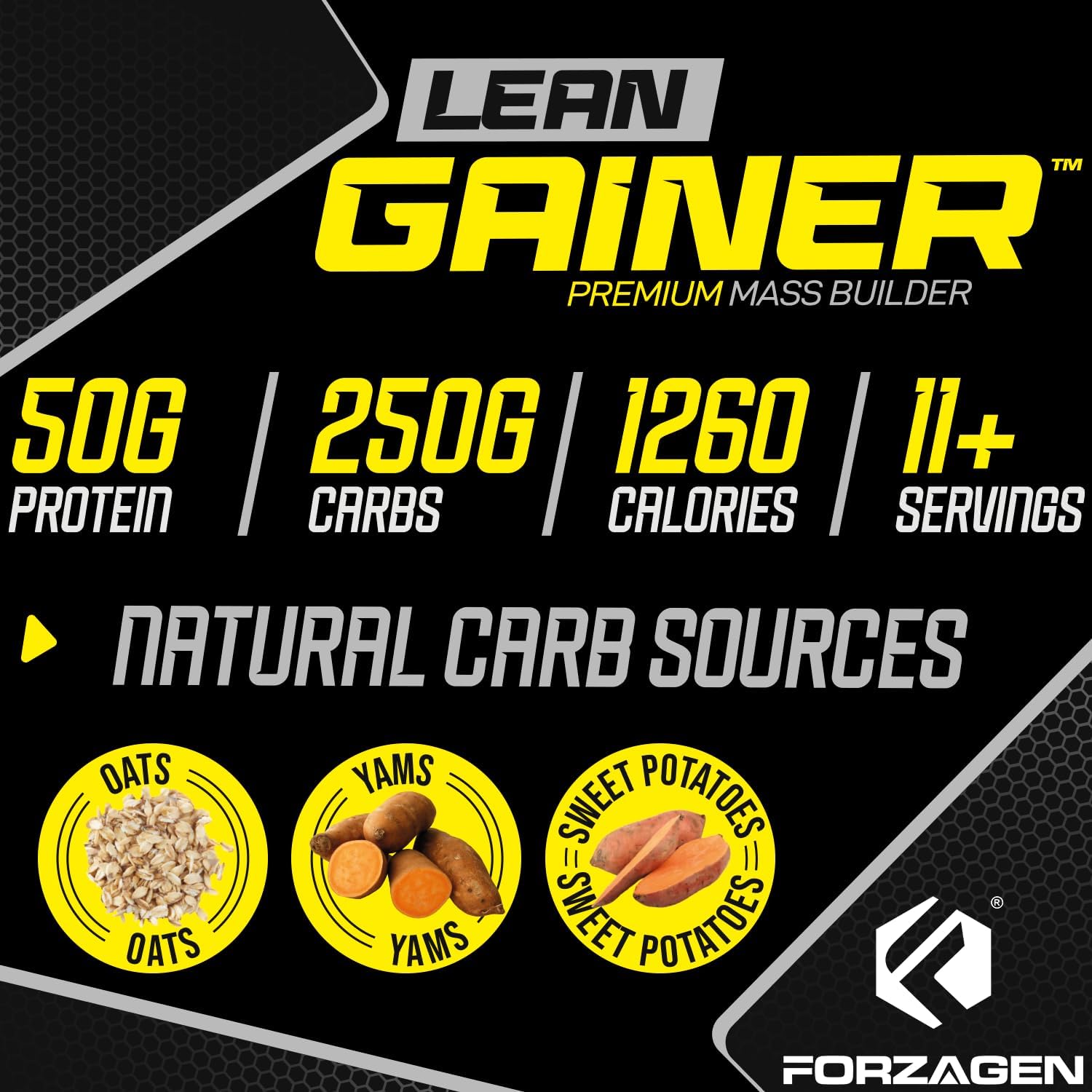 Forzagen Lean Gainer Premium Mass Builder Protein Powder - High Calorie Weight Gain Supplement for Men & Women - Muscle Building Bulk Supplement, Dutch Chocolate, 8 lbs.