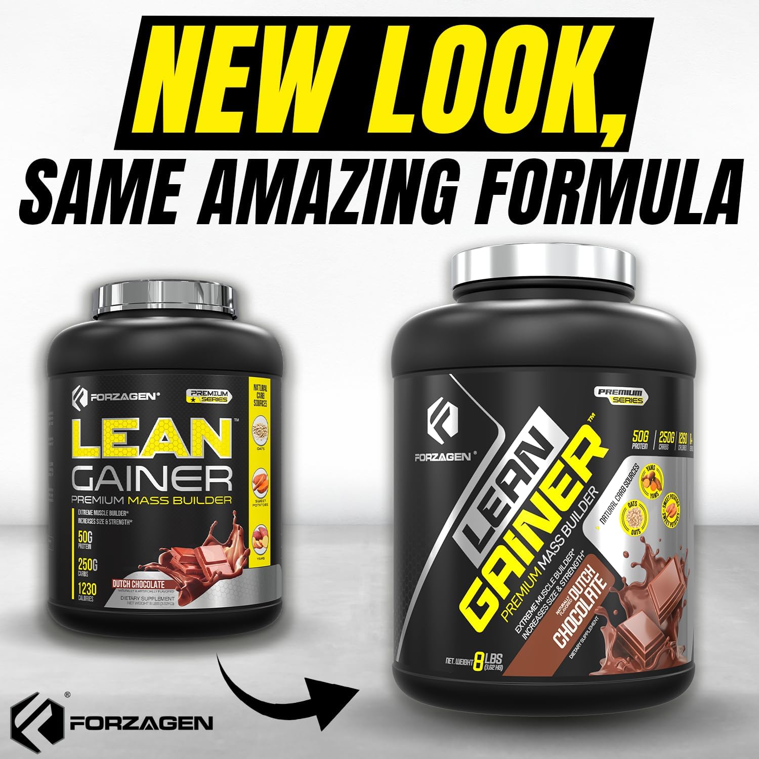Forzagen Lean Gainer Premium Mass Builder Protein Powder - High Calorie Weight Gain Supplement for Men & Women - Muscle Building Bulk Supplement, Dutch Chocolate, 8 lbs.