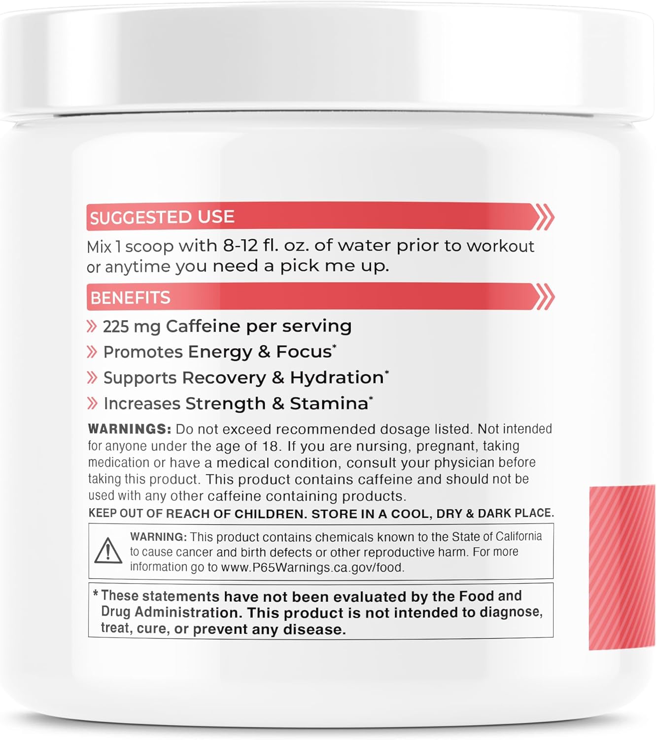 FoxyFit Energy for Women - Strawberry Lemonade Flavor - 30 Servings - Energy and Recovery Support by Foxy Fit