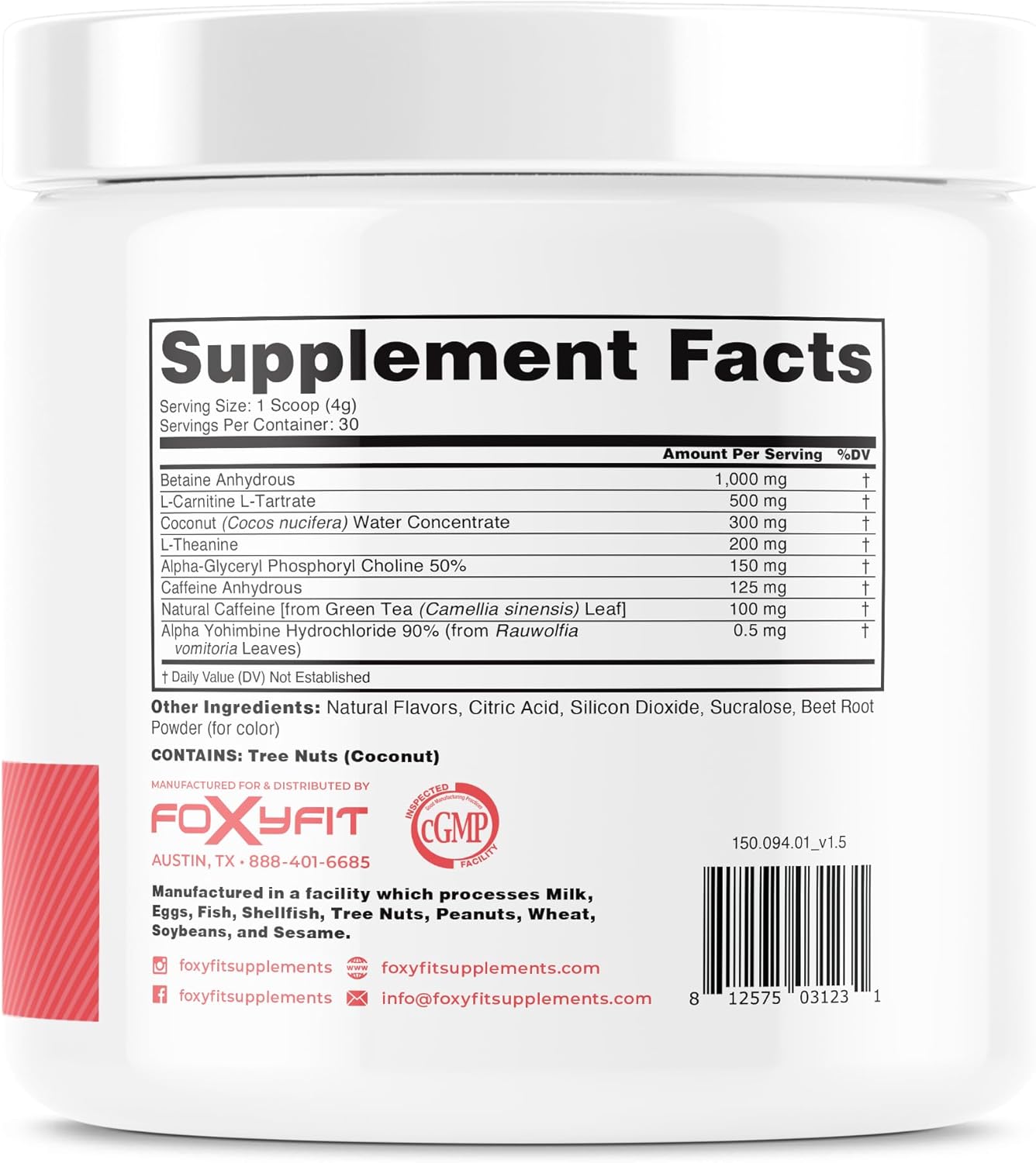 FoxyFit Energy for Women - Strawberry Lemonade Flavor - 30 Servings - Energy and Recovery Support by Foxy Fit